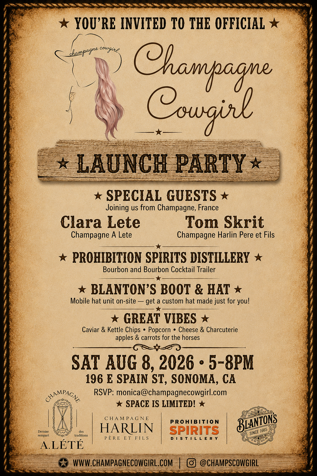 Champagne Cowgirl Launch Party!